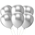 Helium Silver Chrome Balloons (6 balloons) +$ 21