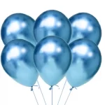 Helium Blue Chrome Balloons (6 balloons) +$ 21