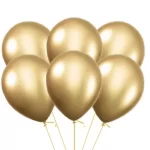 Helium Gold Chrome Balloons (6 balloons) +$ 21