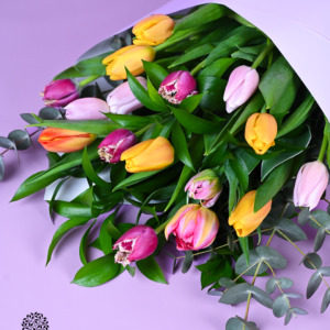 Rainbow Tulip Bouquet